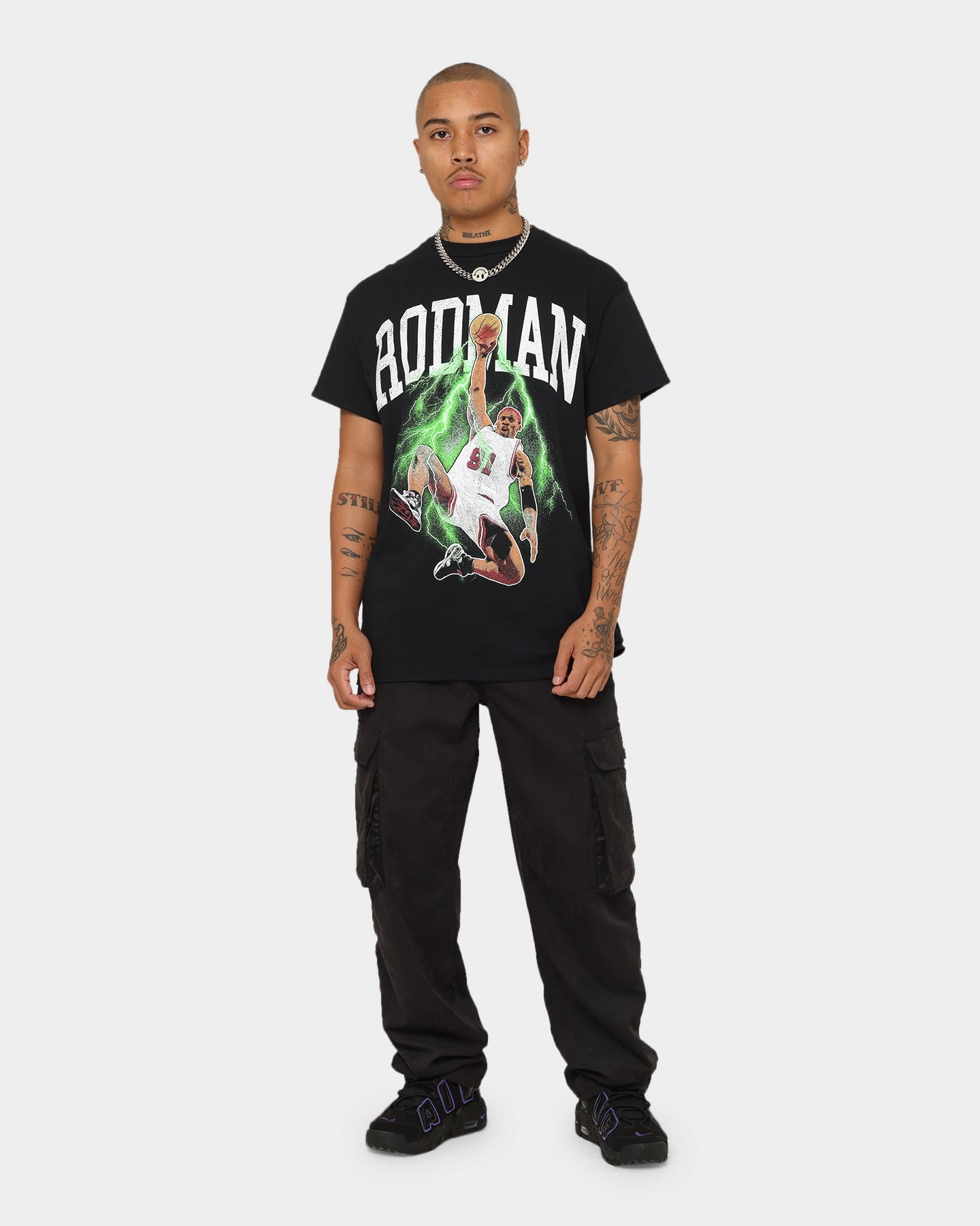 Chic Wear Rodman Brand Rodman Glow Dunk Vintage T-Shirt Black/Green