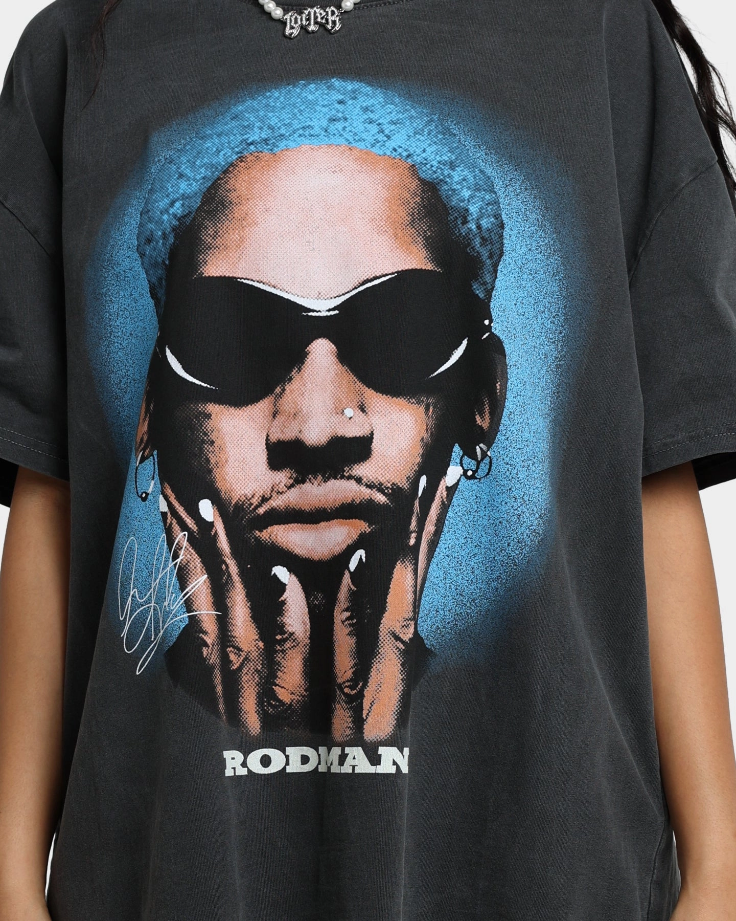 Active Fashion Regular Fit Rodman Brand Rodman Signature Vintage T-Shirt Vintage Black/Blue