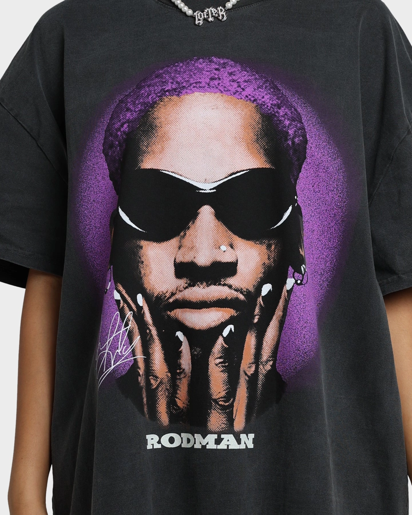 Breathable Material Rodman Brand Rodman Signature Vintage T-Shirt Vintage Black