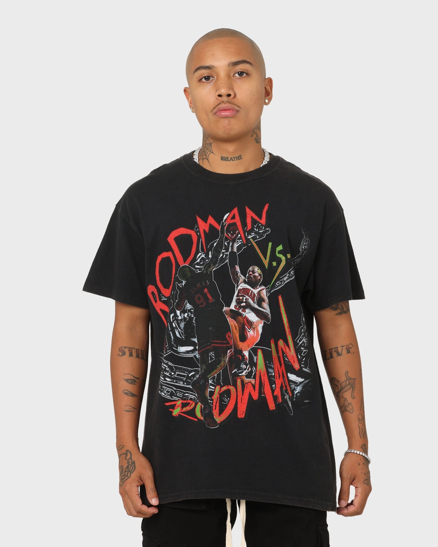 Rodman Brand Rodman V Rodman Vintage T-Shirt Black Wash right size