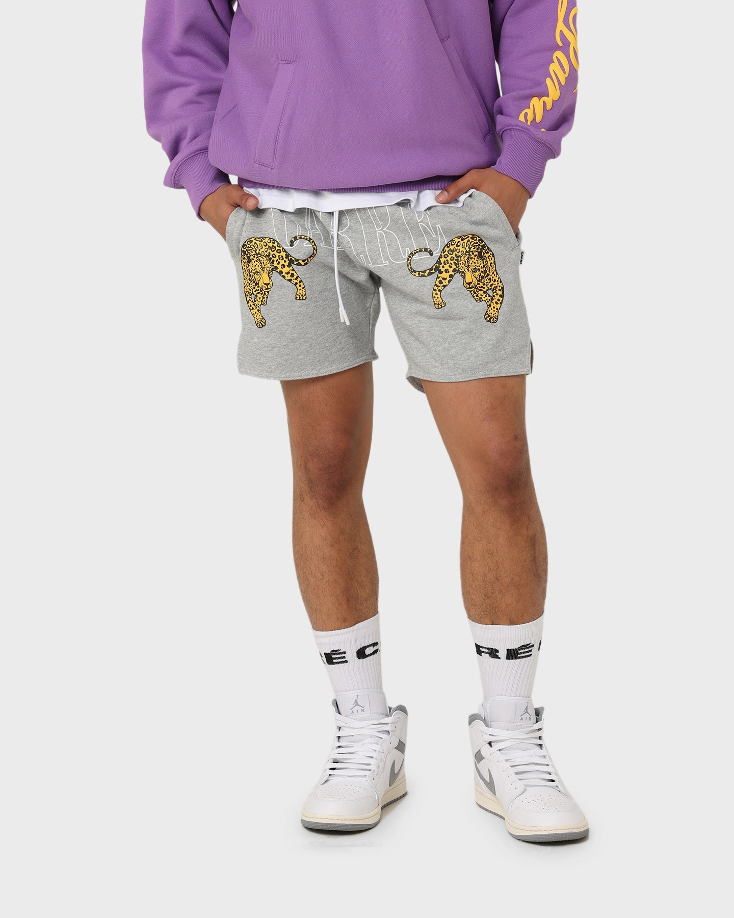 Cotton Blend Carr?? Leo Sweat Short Grey Marle
