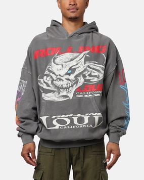 Sporty Fit Rolling Loud Culture Hoodie Washed Charcoal