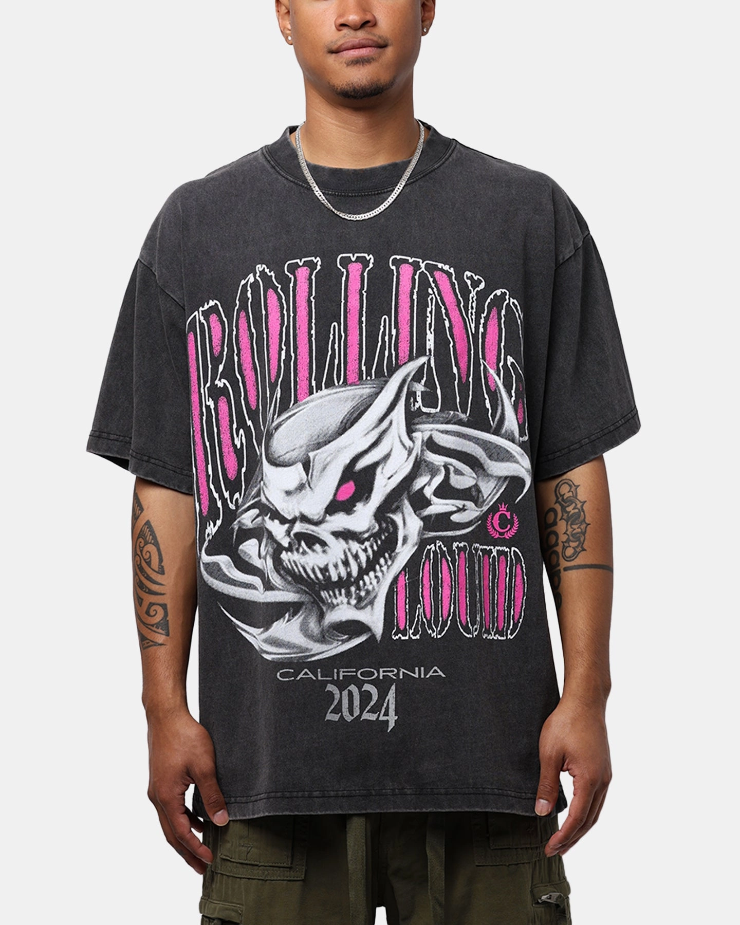 Rolling Loud Jester T-Shirt Vintage Black Reinforced Shoulder Stitching