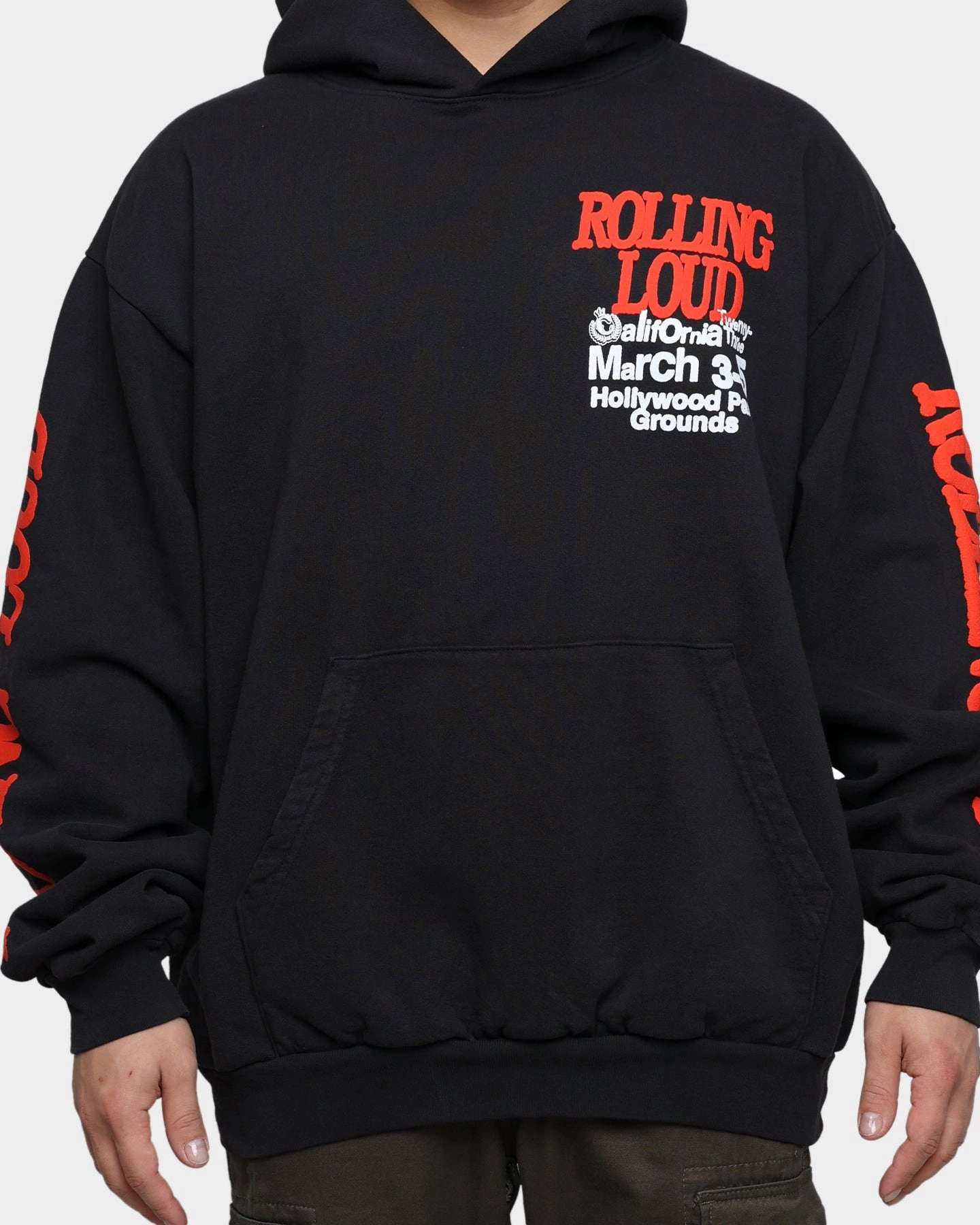 Rolling Loud Rolling Loud Venue Vintage Hoodie Vintage Black bus ride Bonded Zippers