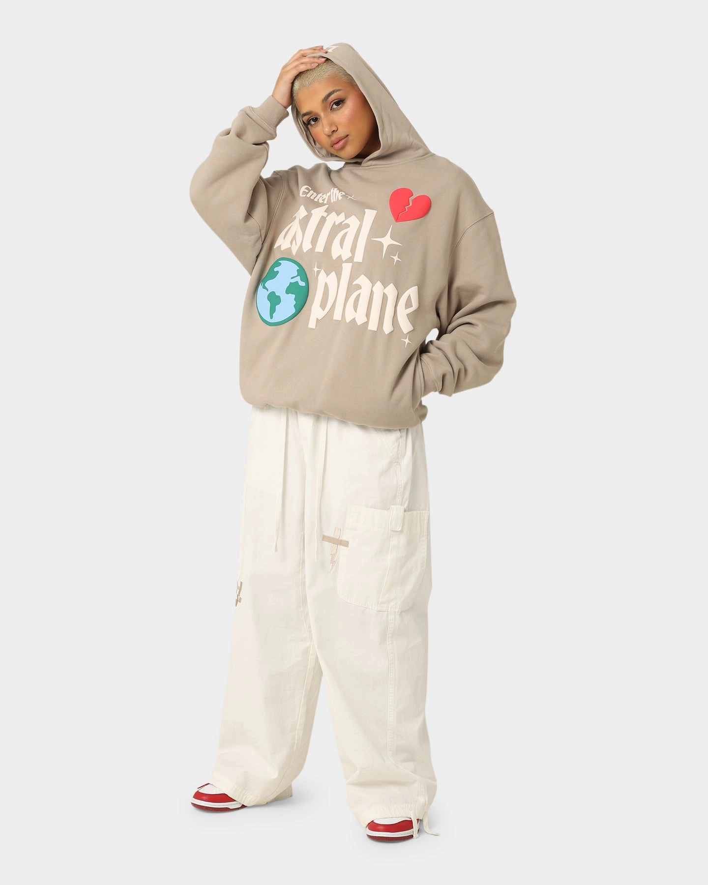 Manufacture Loiter Astral Plane Hoodie Tan