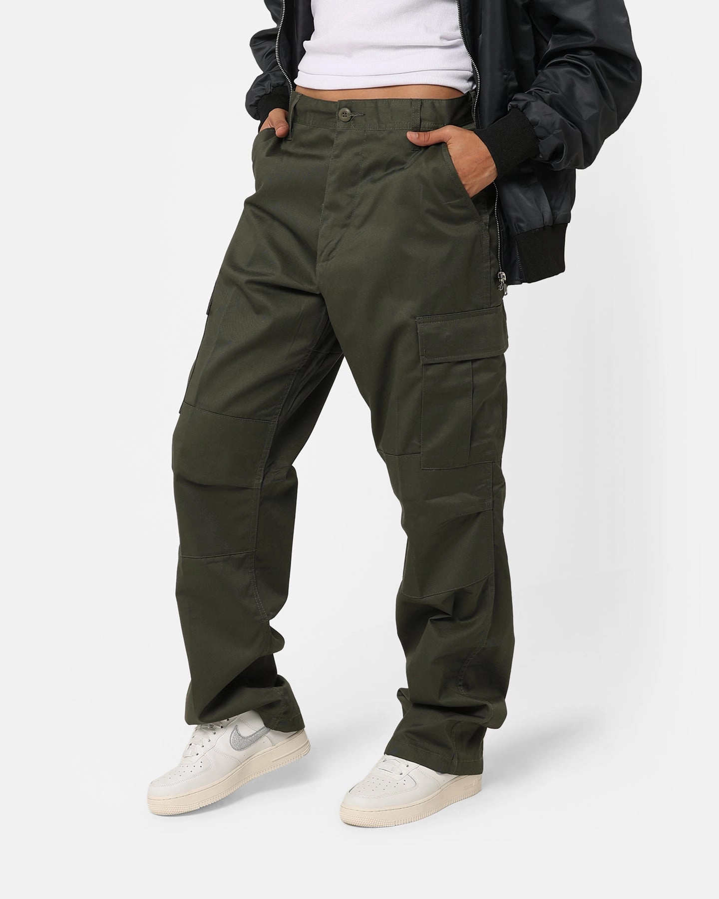 Rothco Women's Relaxed Fit Cargo Pants Olive Soft Stretch Timeless Look