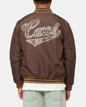 wallet Carre Team Puffer Varsity Jacket Brown