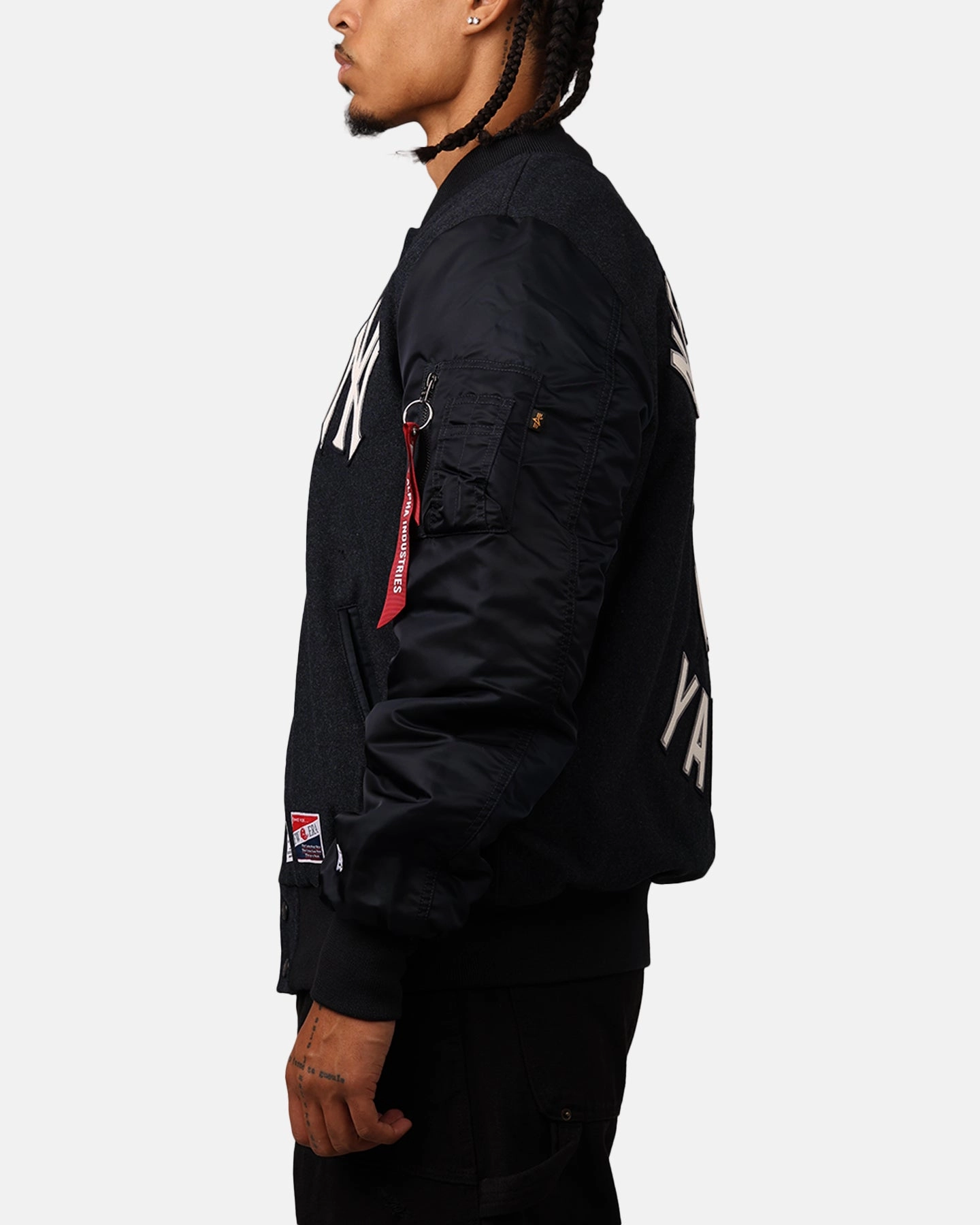 New Era New York Yankees Alpha Industries MA-1 Wool Varsity Jacket Navy All Season