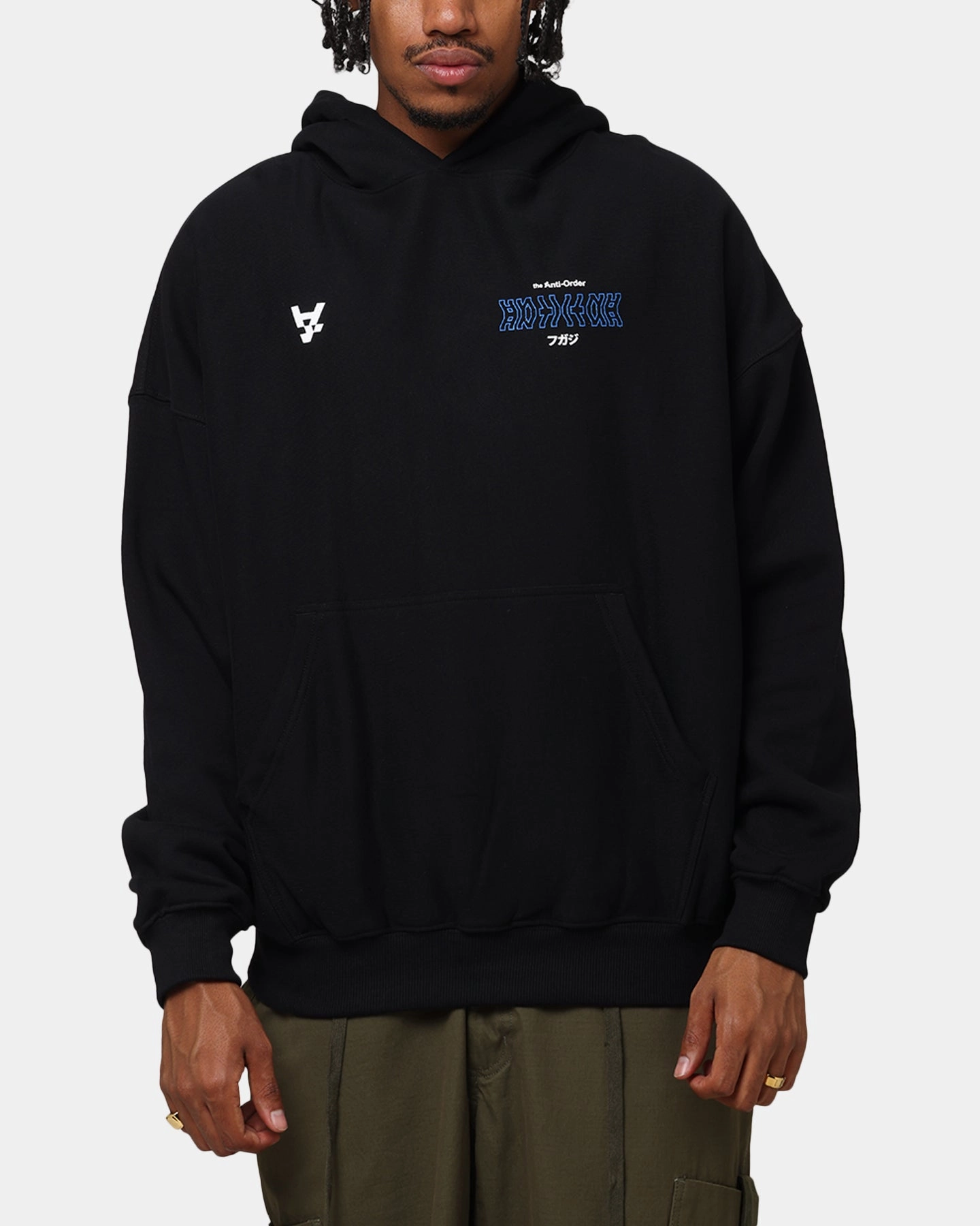The Anti Order Freedom Boxy Hoodie Black high - density storage Multi Layer Protection