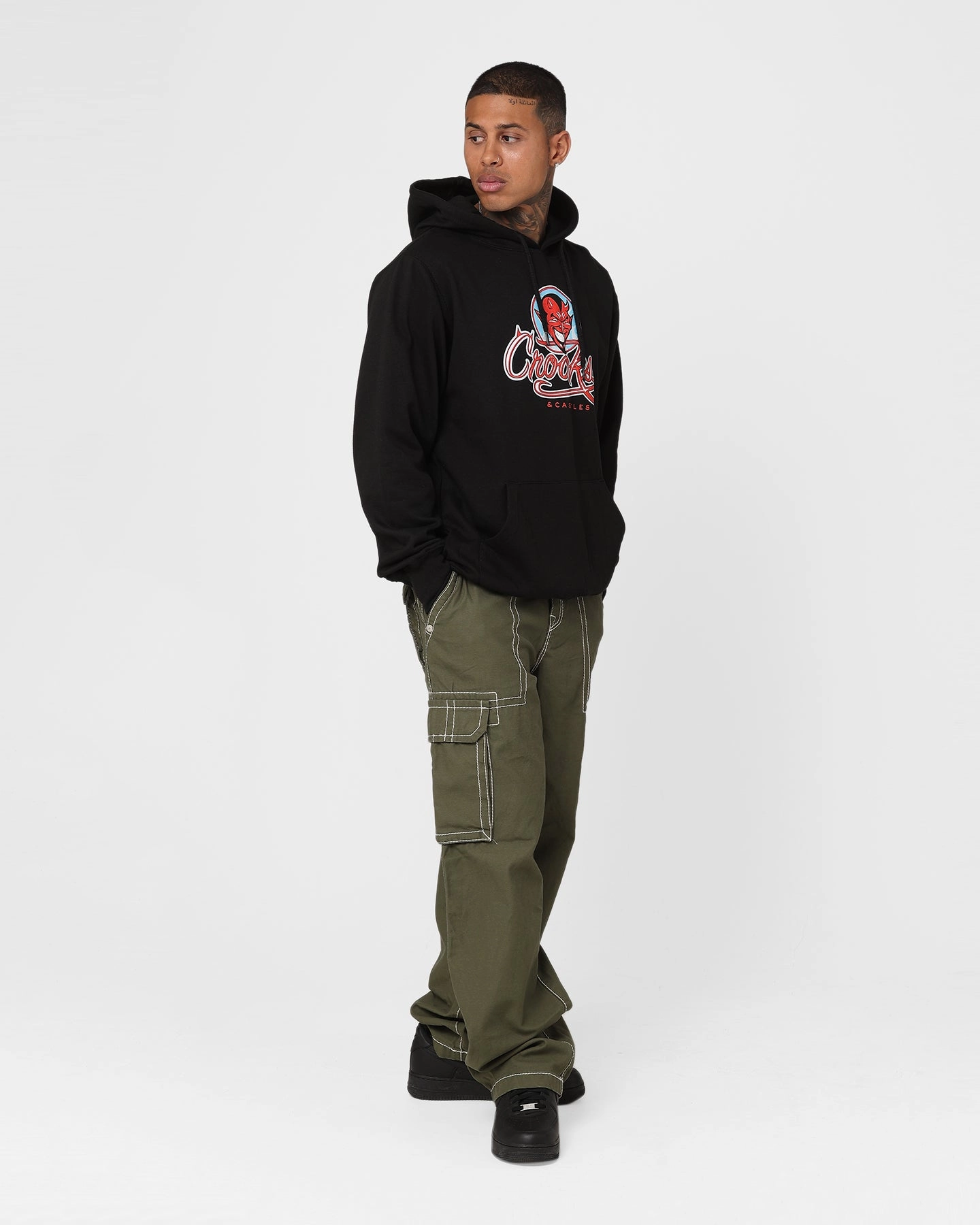 Crooks & Castles Cunning Hoodie Black Snag Free Zippers