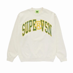 Supervsn Collegiate 2 Tone Crewneck 'White' jewelry accents bag accents