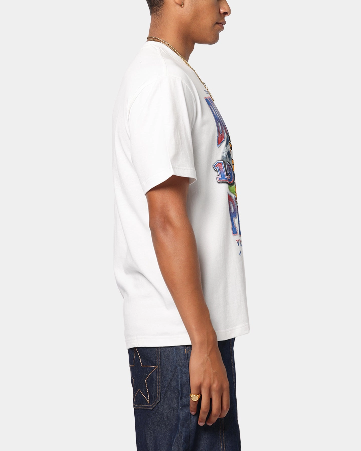 Comfort and Breathable Mitchell & Ness Western Bulldogs Mascot T-Shirt Vintage White