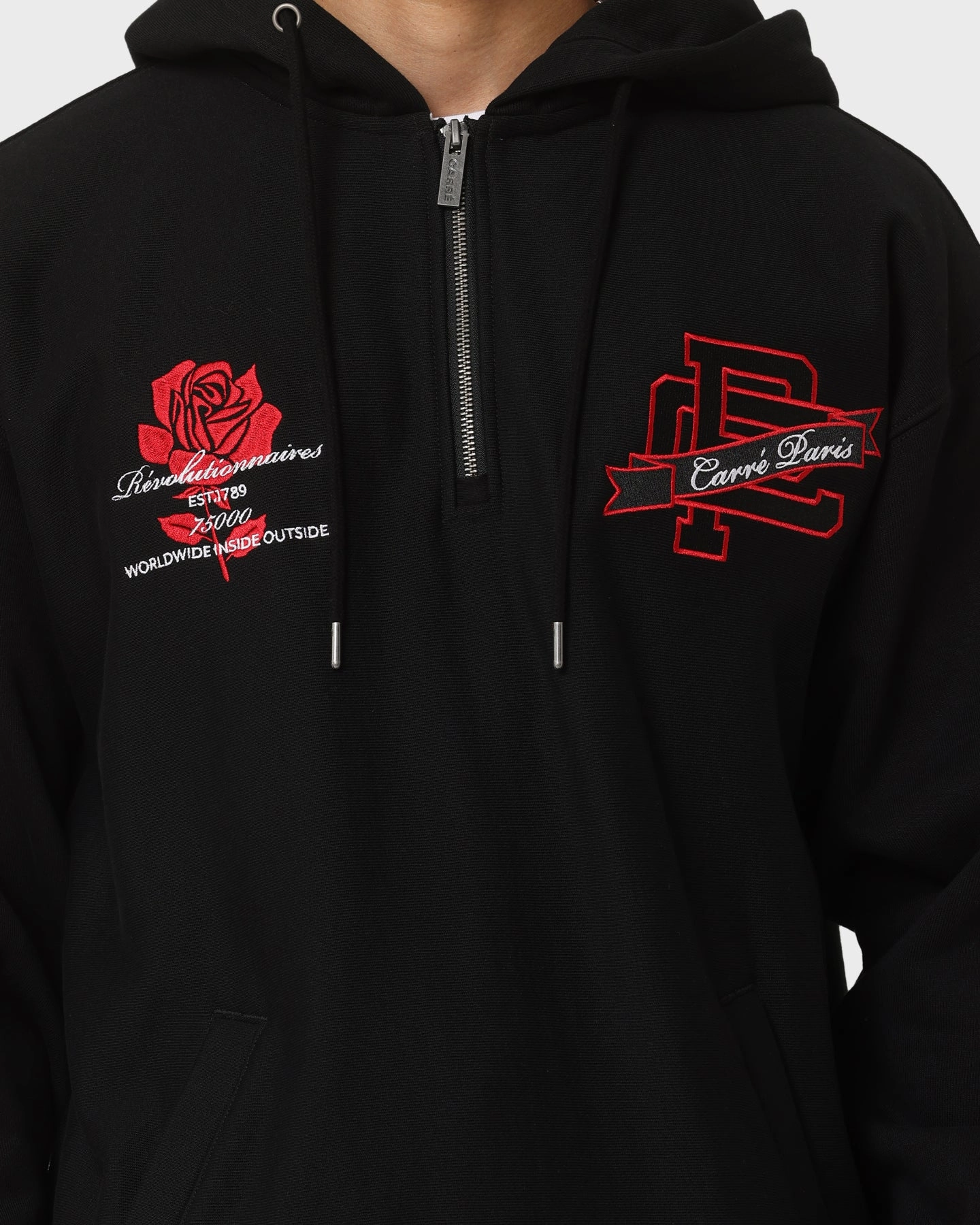 Poise Carr?? Team Paris 3/4 ZIp Hoodie Black