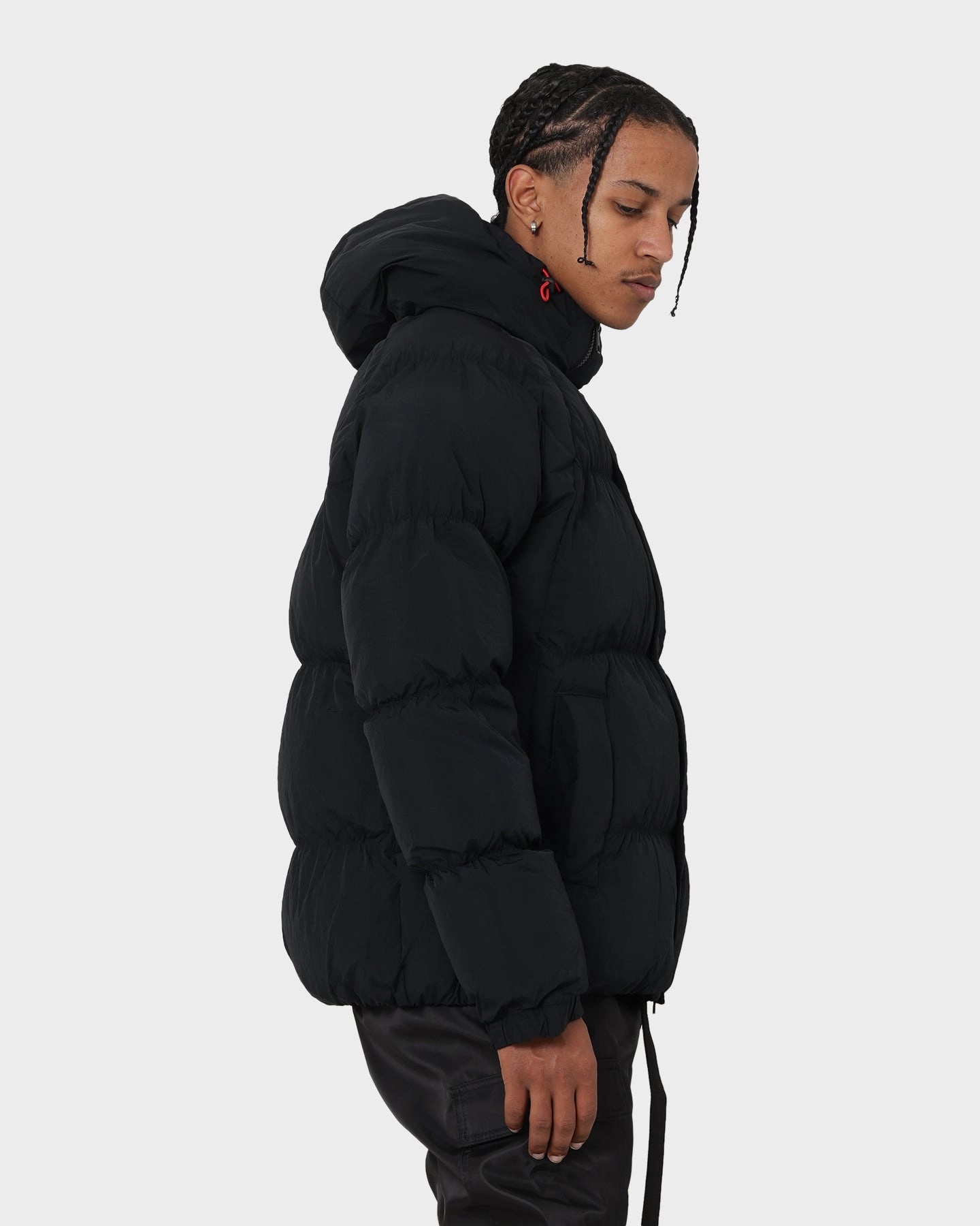 Jordan Essential Puffer Jacket Black/Fire Red Class