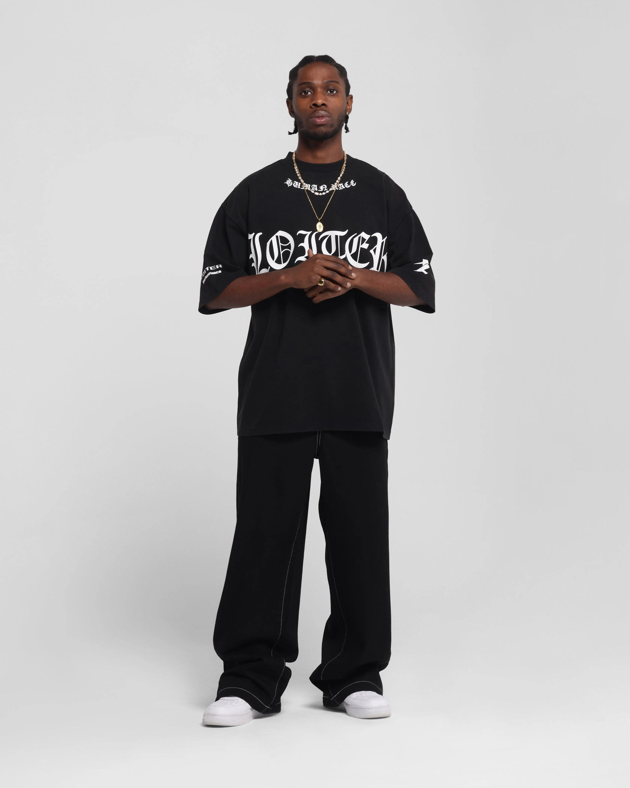 Neutral Piece Sandblasted Finish Loiter Shadow Jeans Black