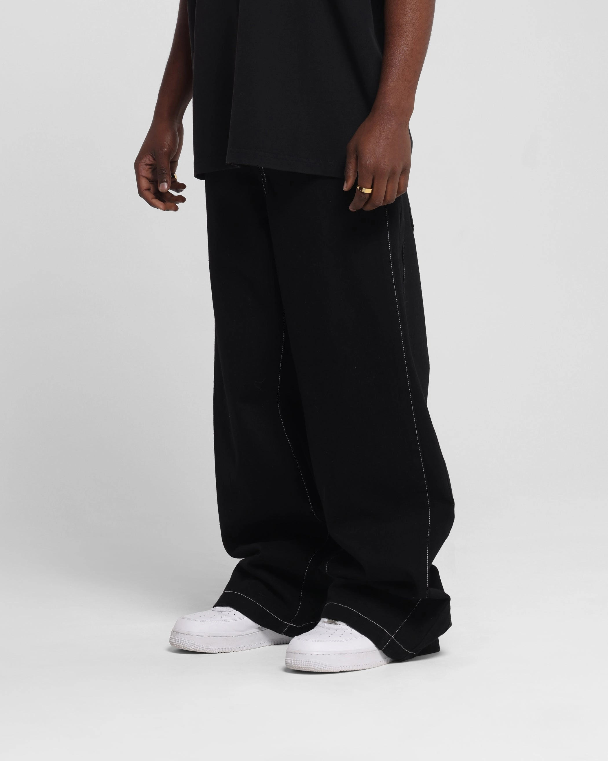 Loiter Shadow Jeans Black Versatile Look Durable Triple Stitched Seams