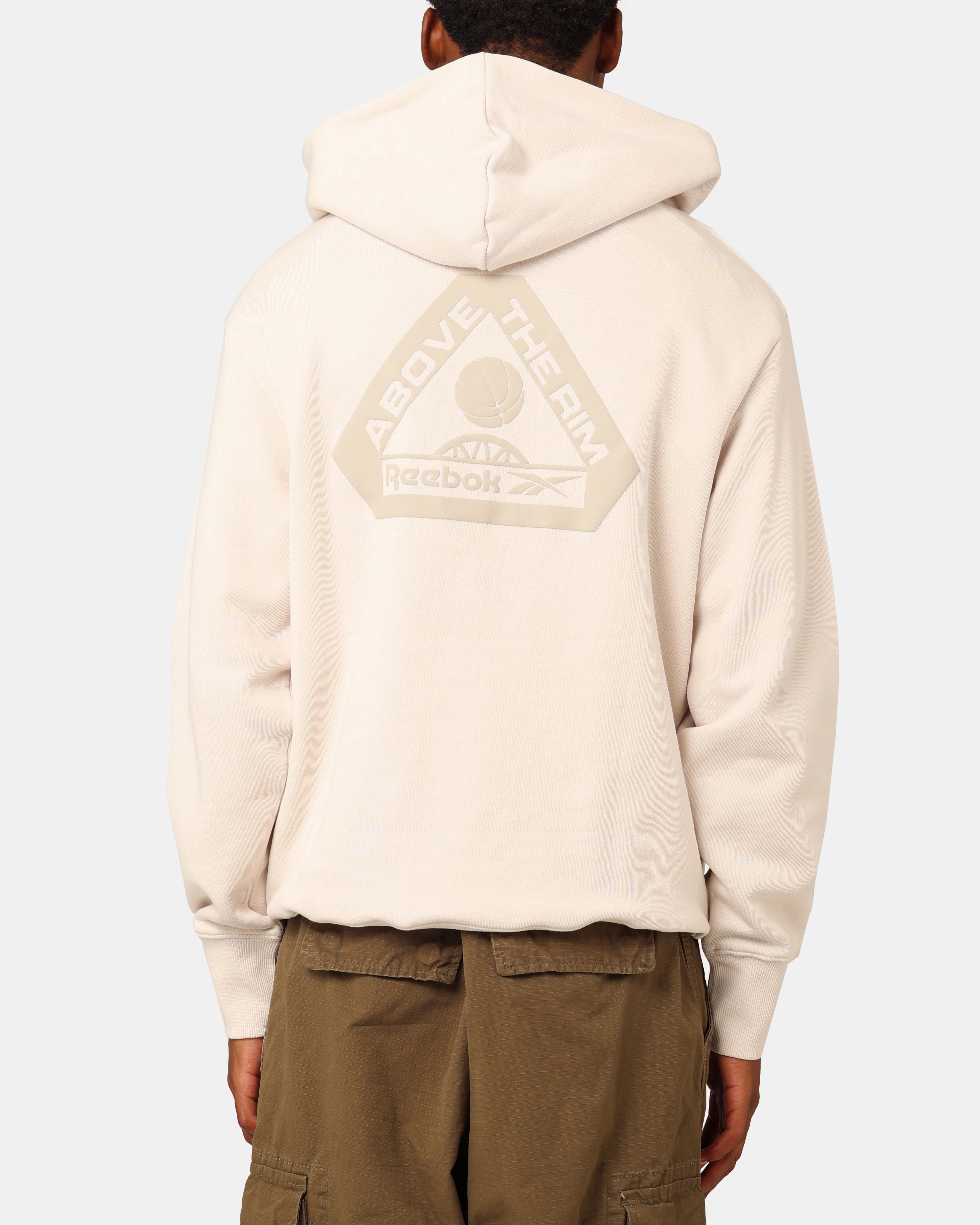 Reebok Above The Rim Hoop Wear Hoodie Vintage White Comfortable Shield Sleepwear