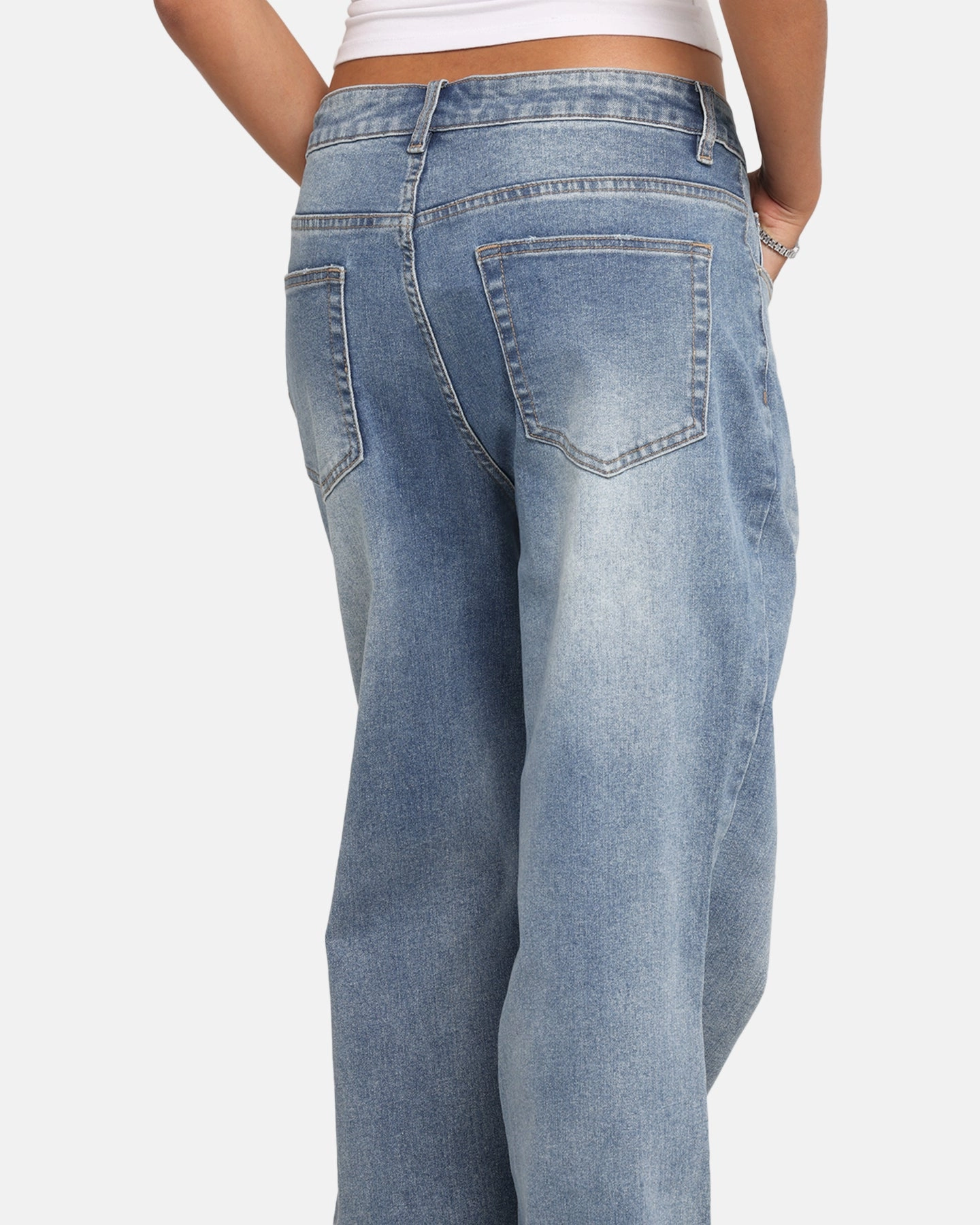 Streetwear Fan Family Style XXIII Game Play Flared Jeans Blue Denim
