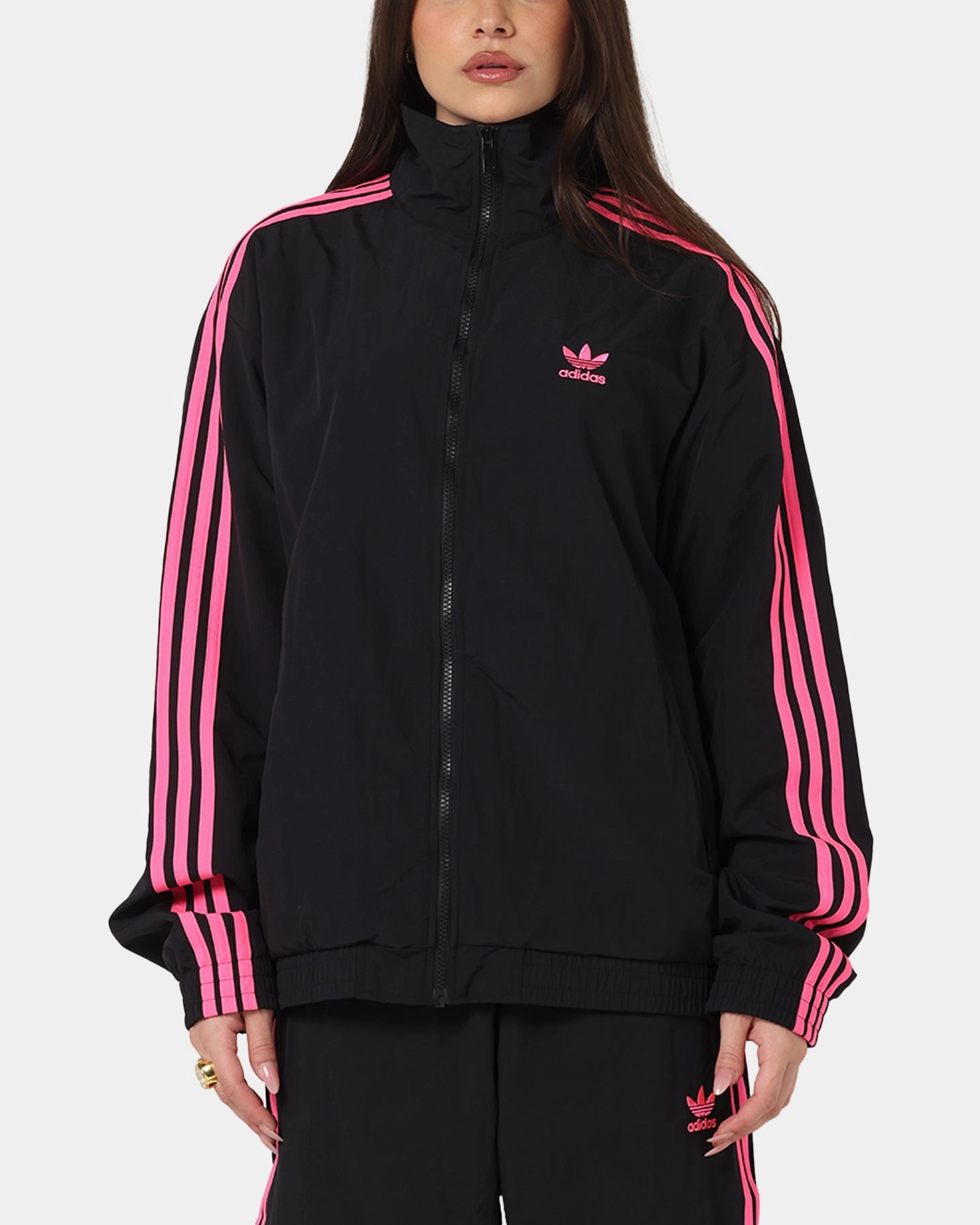 Adidas Firebird Track Jacket Black/Lucid Pink Perspective Softshell Technology