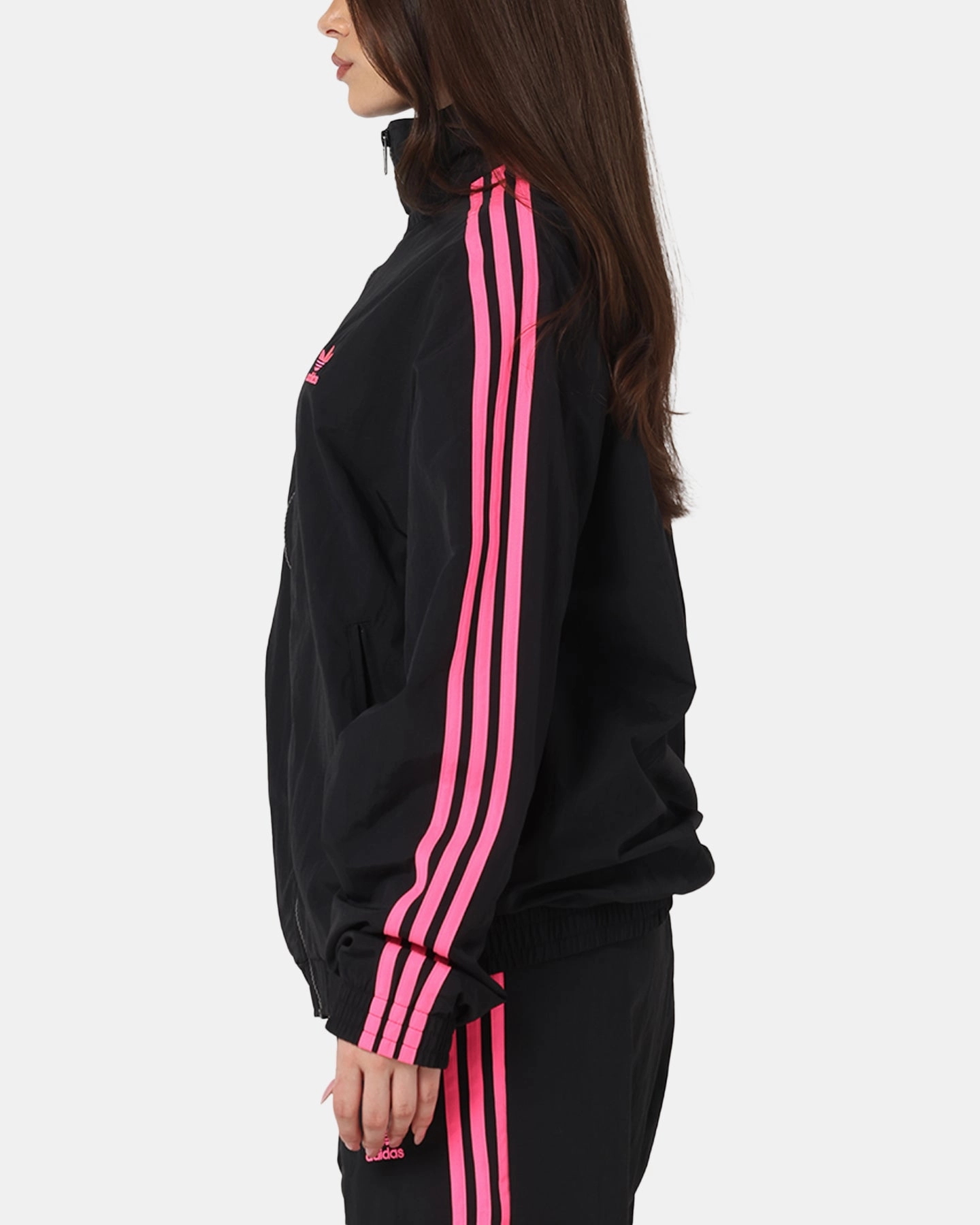 Adidas Firebird Track Jacket Black/Lucid Pink Magnetism