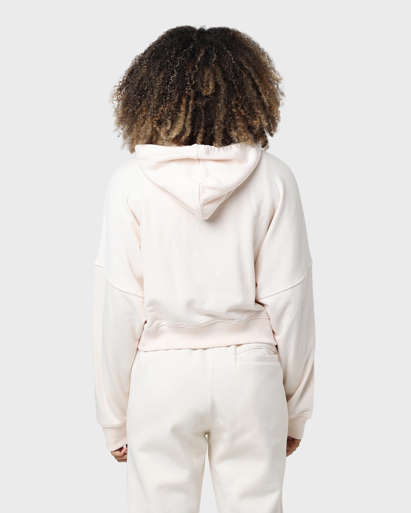 Adidas Women's Cropped Hoodie Wonder White Goods