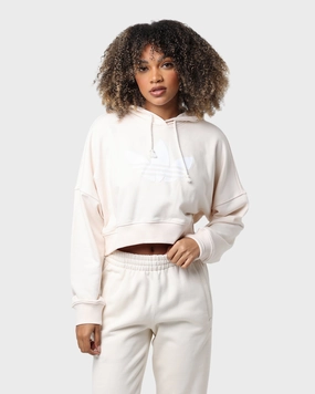Adjustable Fit flight travel Adidas Women's Cropped Hoodie Wonder White