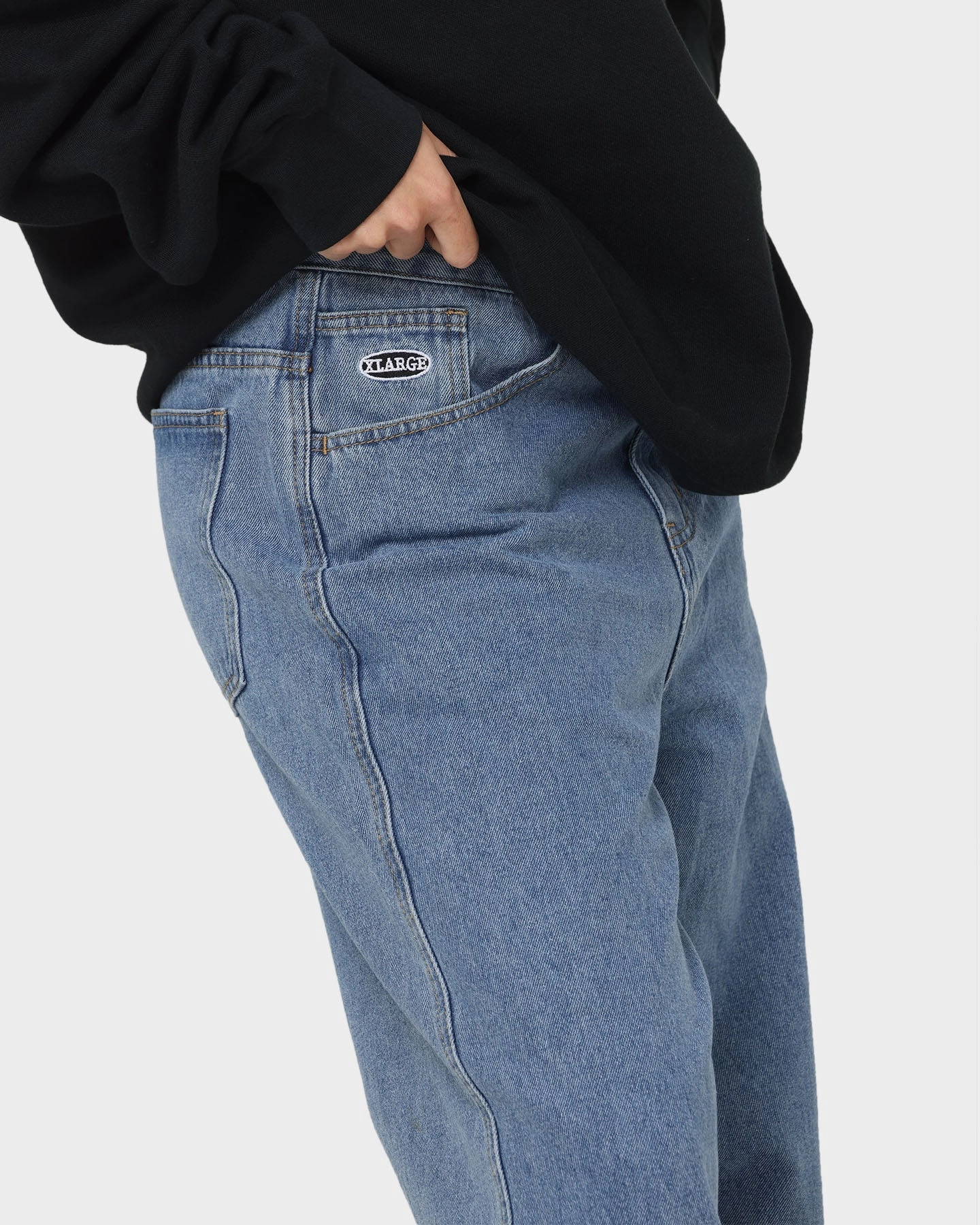 Zip Fly Closure clean design X-Large Bull Denim 91 Pants Mid Blue