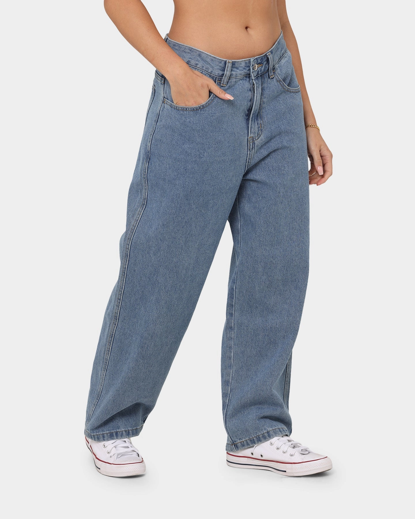 X-Large Bull Denim 91 Pants Mid Blue Traveler Gear Slim All Rounder