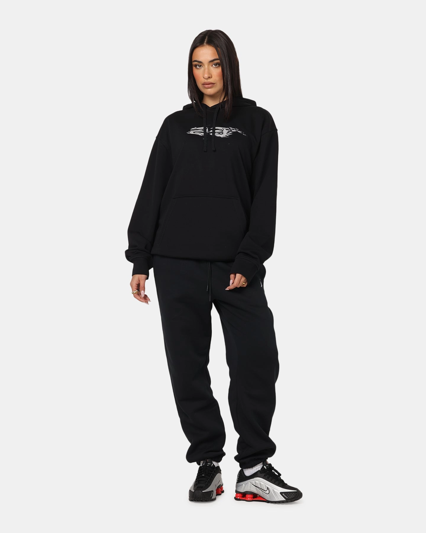 warm material investment piece Jordan Dri-FIT Graphic Pullover Hoodie Black/White