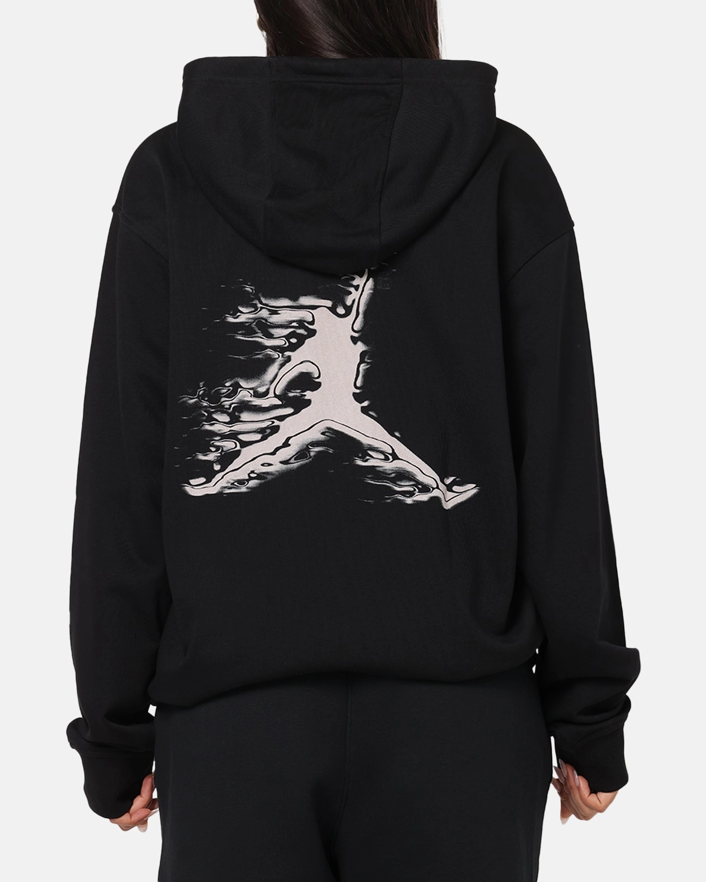 Lightweight insulation Jordan Dri-FIT Graphic Pullover Hoodie Black/White