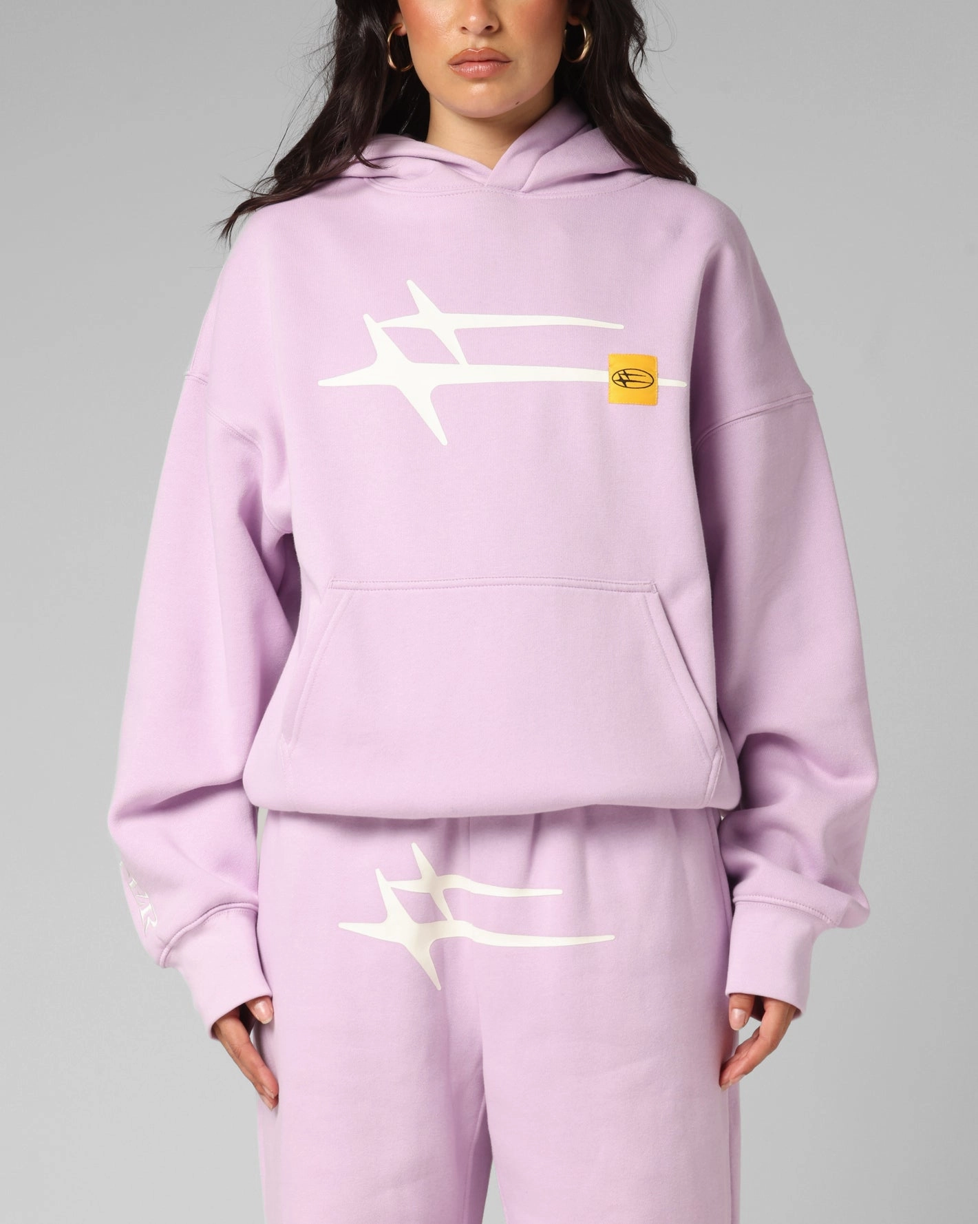 Loiter Hybrid Premium Hoodie Lilac Wilderness Commute
