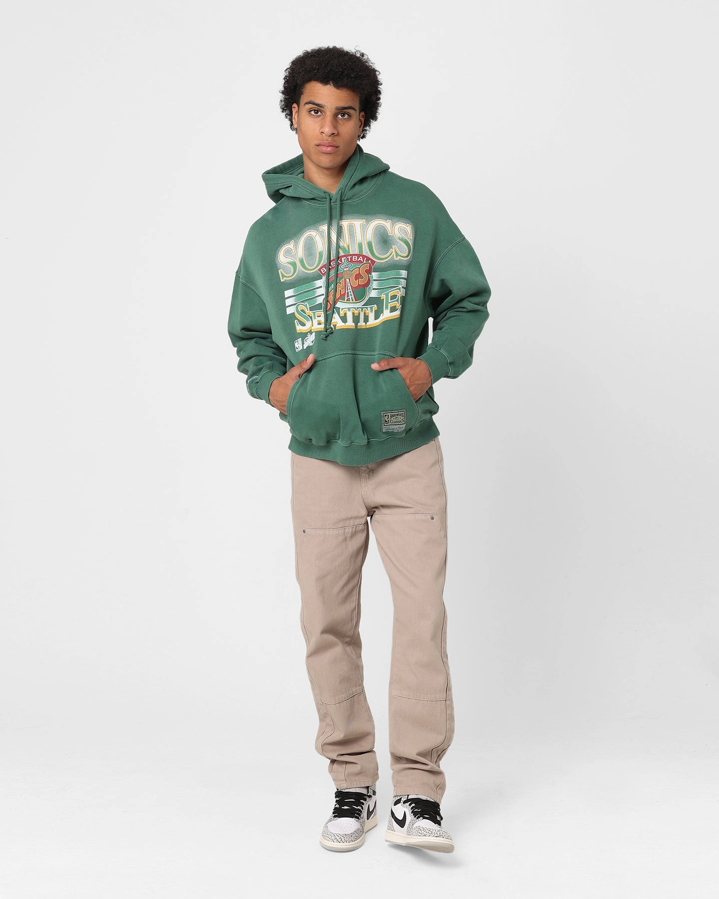 Cozy Jacket Mitchell & Ness Seattle SuperSonics Glow Arch Hoodie Green