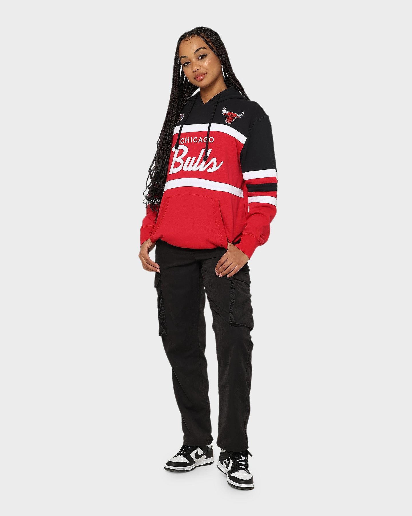Debit Mitchell & Ness Men's Chicago Bulls Head Coach Hoodie Black