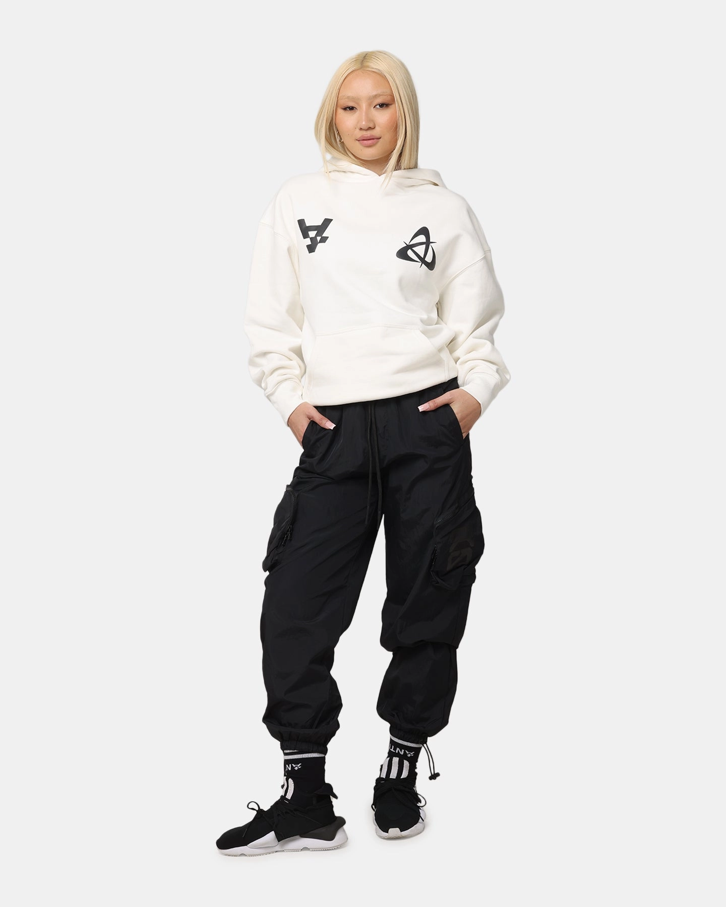 The Anti Order Atomic Premium Hoodie White city dwellers Layered Collar Design