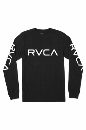 Easy-to-Match LayeredHemDetails RVCA Big RVCA Long Sleeve Tee