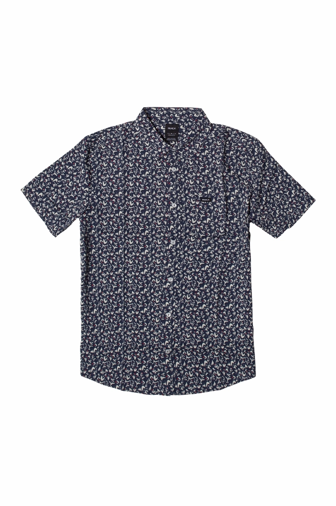 Chic Design Breathable Cotton RVCA Bushwalk Short Sleeve Shirt