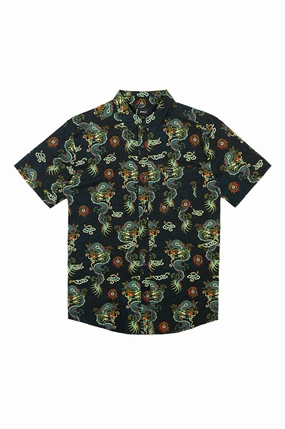 Anti Pill Treatment RVCA Neon Dragon Short Sleeve Shirt