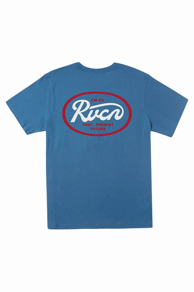 RVCA Oval Script SS Tee Sublimation Printed Collar
