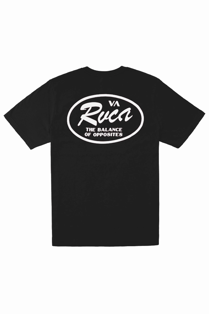RVCA Oval Script SS Tee Reinforced Neckline Flexible Wear