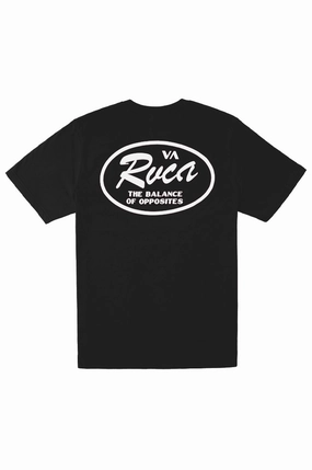 RVCA Oval Script SS Tee Reinforced Neckline Flexible Wear