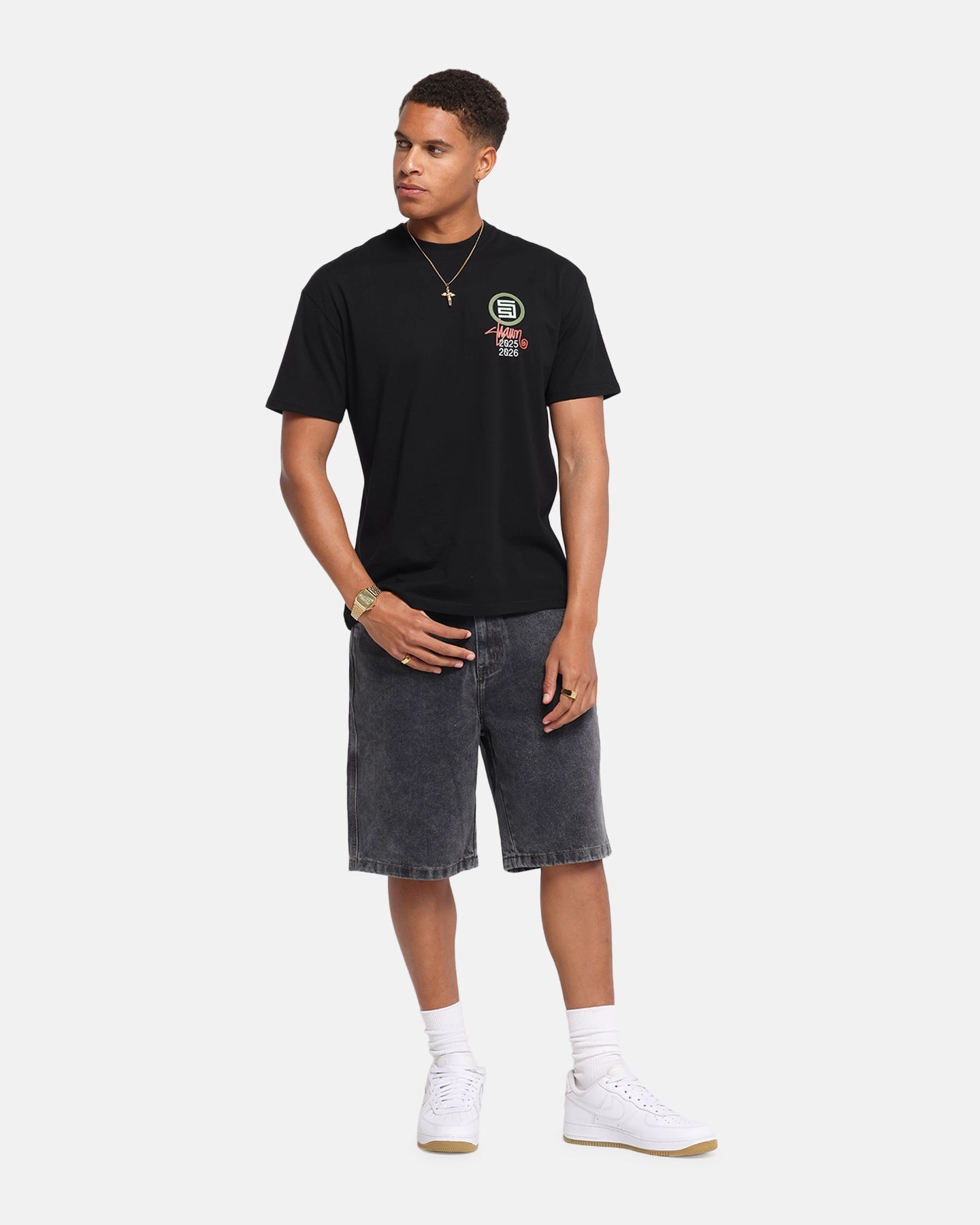 Sporty and Stylish S Double 25/26 T-Shirt Black