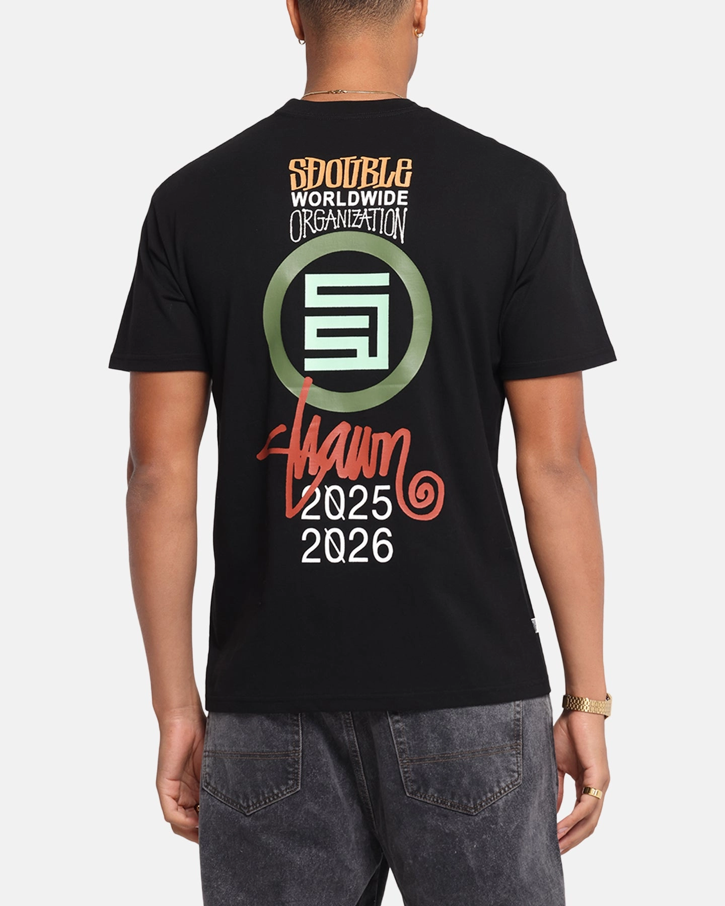 Wicking Interlock Knit S Double 25/26 T-Shirt Black