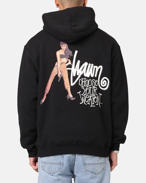Revolutionary High Neck Cut S Double Choose Your Weapon Hoodie Black