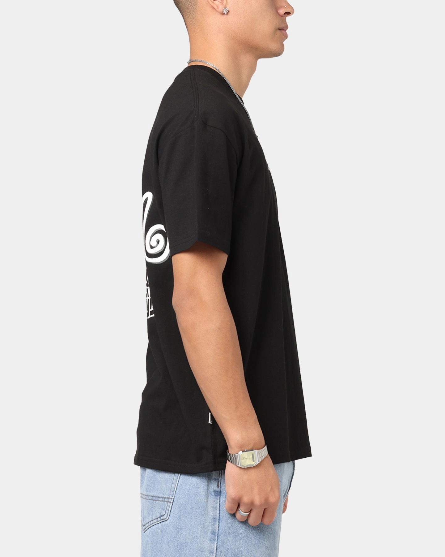 S Double Choose Your Weapon T-Shirt Washed Black Flexible Weave