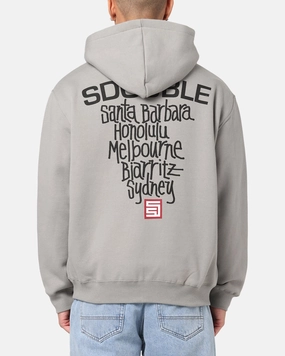 S Double Cities Zip Through Hoodie Stone complex appearance Flatlock Seams