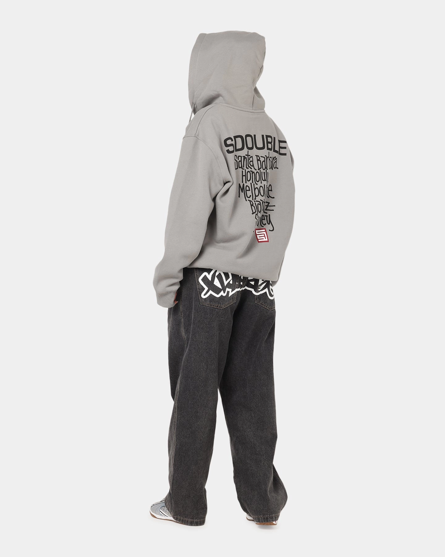 Flexible Movement S Double Cities Zip Through Hoodie Stone