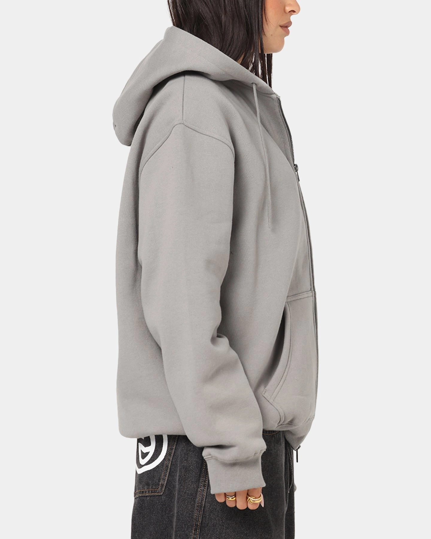Silk Flexible Design S Double Cities Zip Through Hoodie Stone
