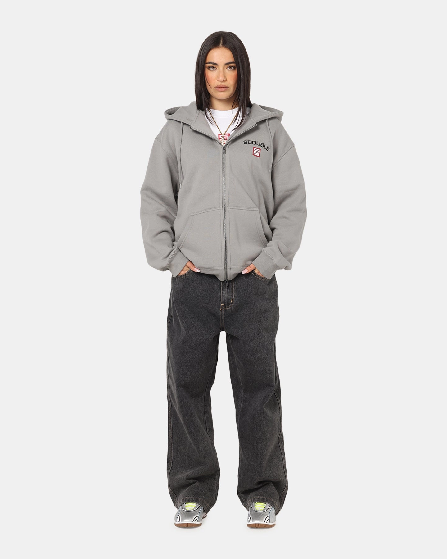 sunrise Mindfulness S Double Cities Zip Through Hoodie Stone