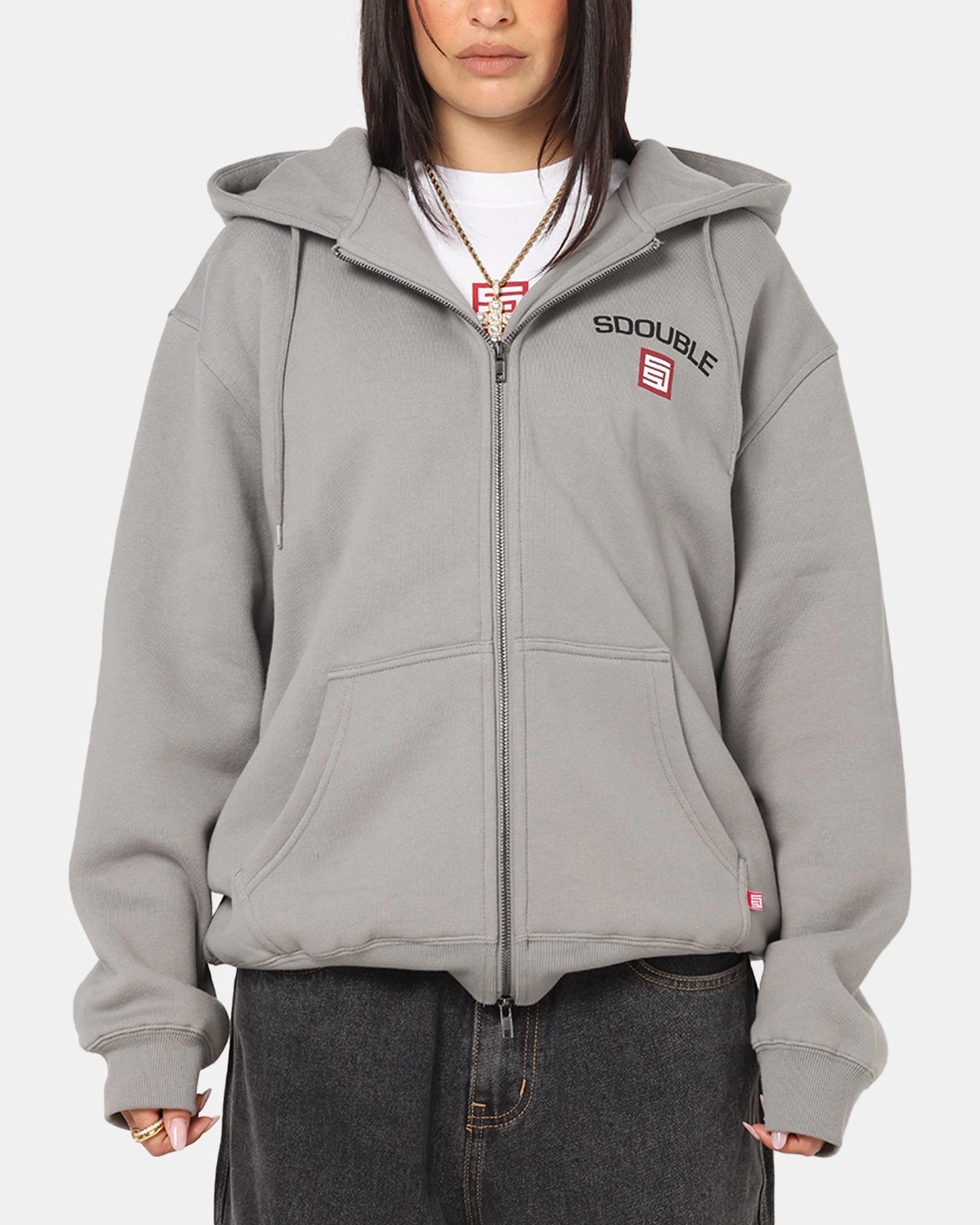 Layer Function S Double Cities Zip Through Hoodie Stone