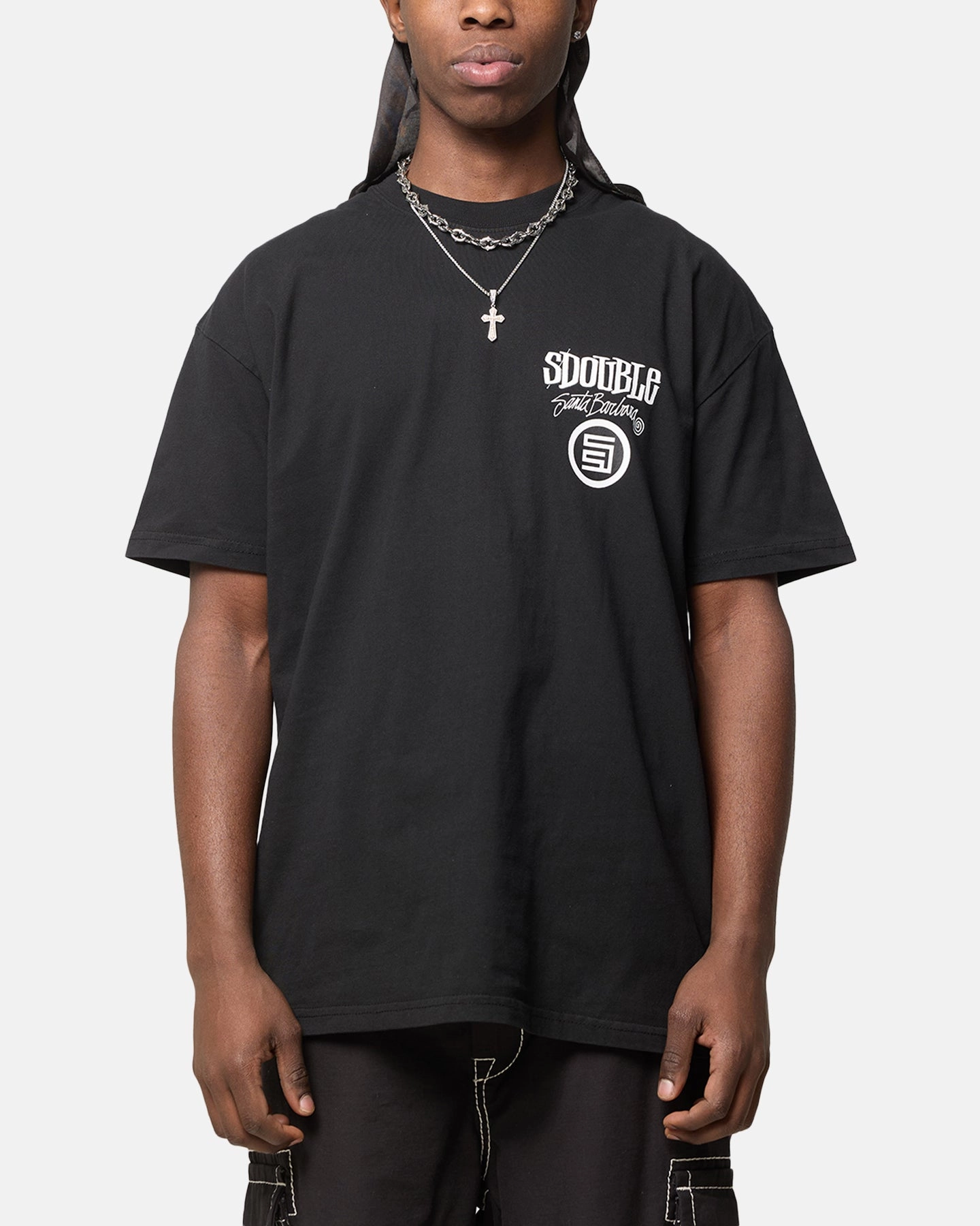 S Double Combo Platter T-Shirt Washed Black Relaxed Smart Halloween